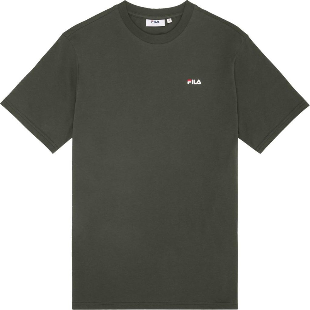 Herren Kurzarm T-Shirt in Grün - Baumwolle, Regular Fit, Logo-Druck