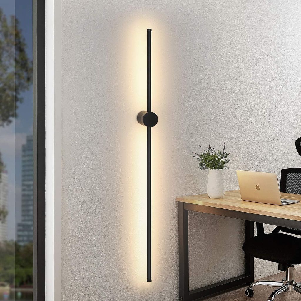 ZMH LED Wandleuchte Schwarz 100CM Lang Innen Wandlampe Produktbild