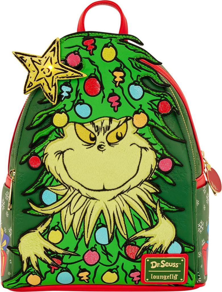Loungefly Dr. Seuss Grinch Weihnachten Mini Rucksack - Offizielle Merchandise