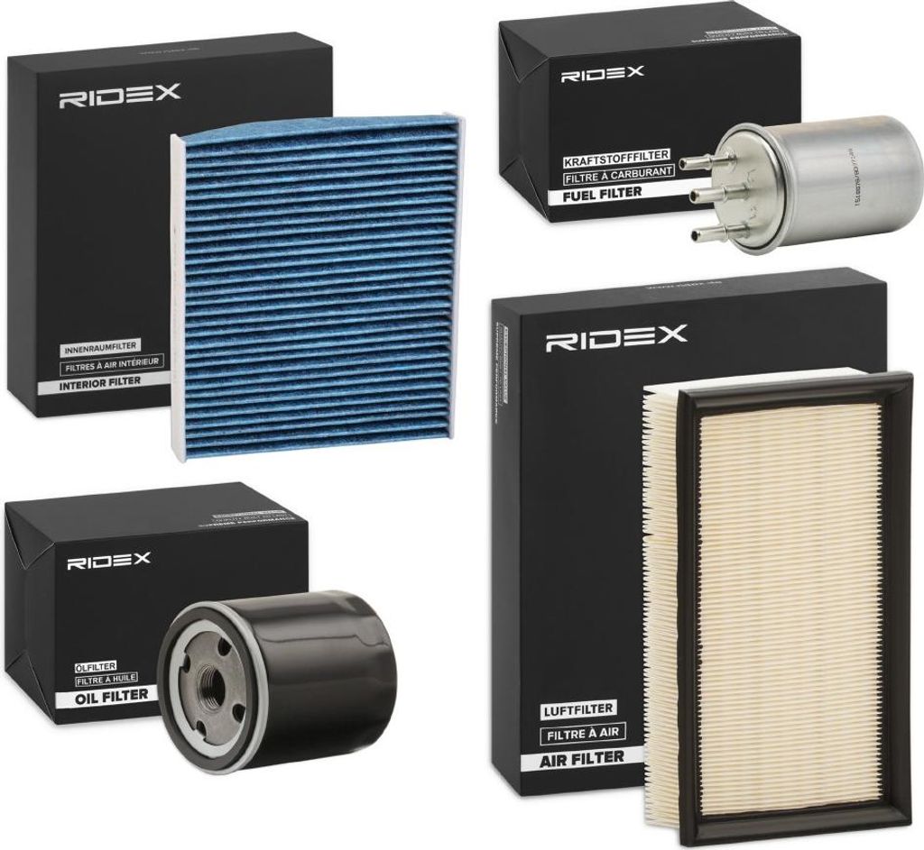 RIDEX Filterset Inspektionspaket Filtersatz für FORD Focus II Schrägheck (DA, HCP, DP) Focus II Kombi (DA, FFS, DS)