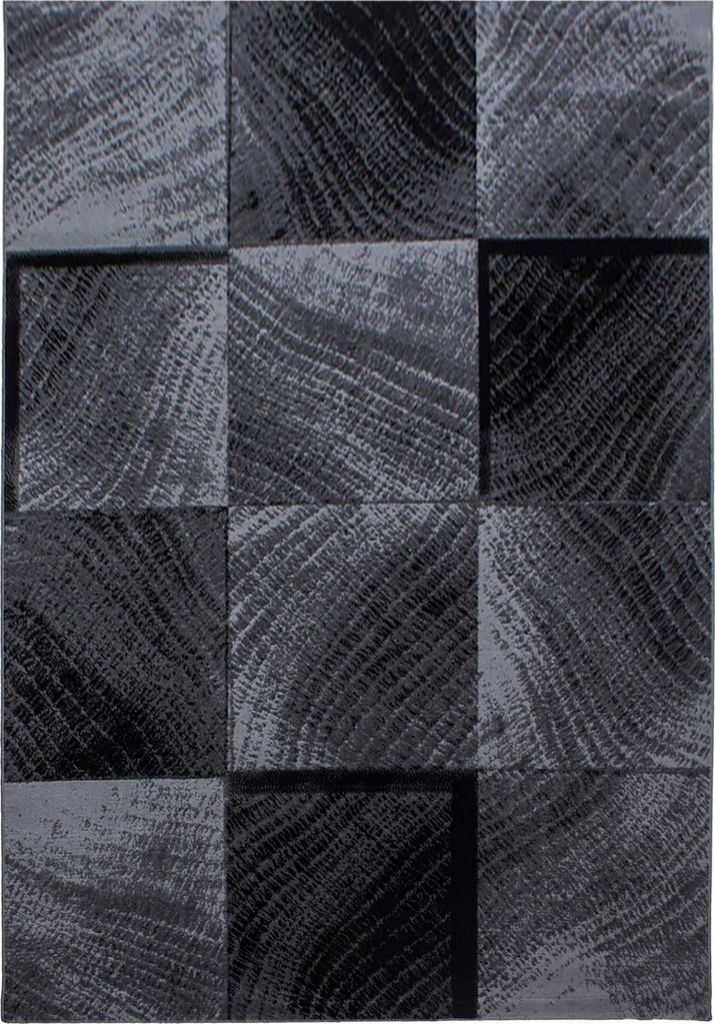 Villa Möbel Pluiva Teppich-Set Schwarz - 4-teiliges Set für Ihr Zuhause, Grösse:1 x 160x230 cm + 2 x 80x150 cm + 1 x 80x300 cm