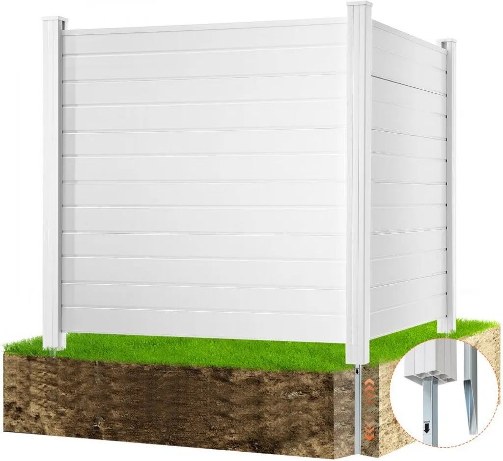 Clôture pour cacher les poubelles et climatiseurs - Vinyle 127x127 cm