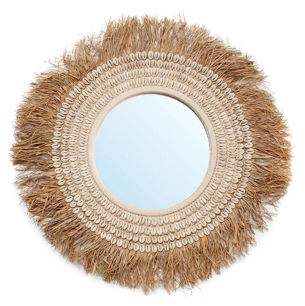Miroir Raphia 75cm - Solution Déco pour Agrandir et Éclairer vos Pièces
