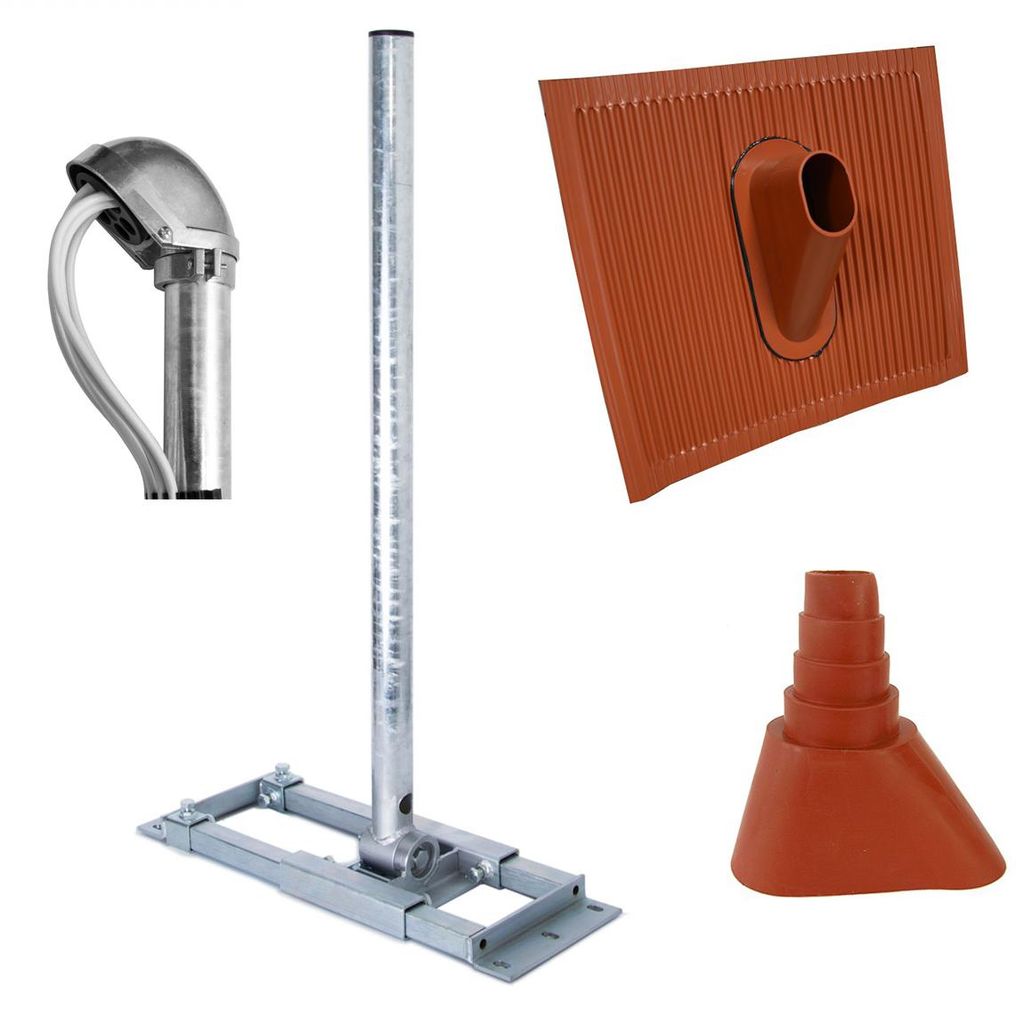PremiumX DELUXE X90-48 Dachsparrenhalter 90cm Mast Kappe Produktbild 