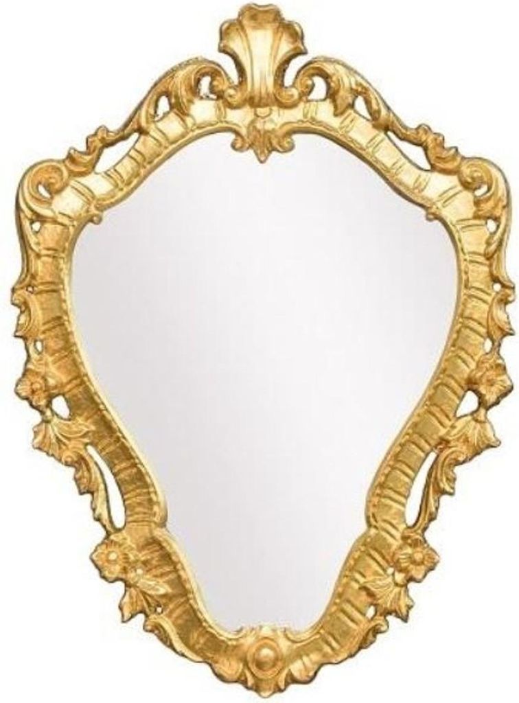 Casa Padrino Luxus Barock Spiegel Gold 41 x 3 x H. 57 cm - Wandspiegel im Barockstil - Edel & Prunkvoll