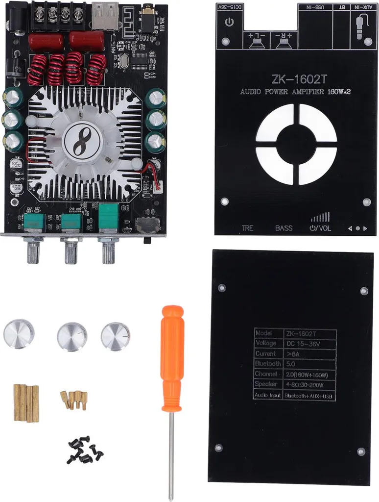 Carte d'amplification audio numérique BT pour enceintes de salon