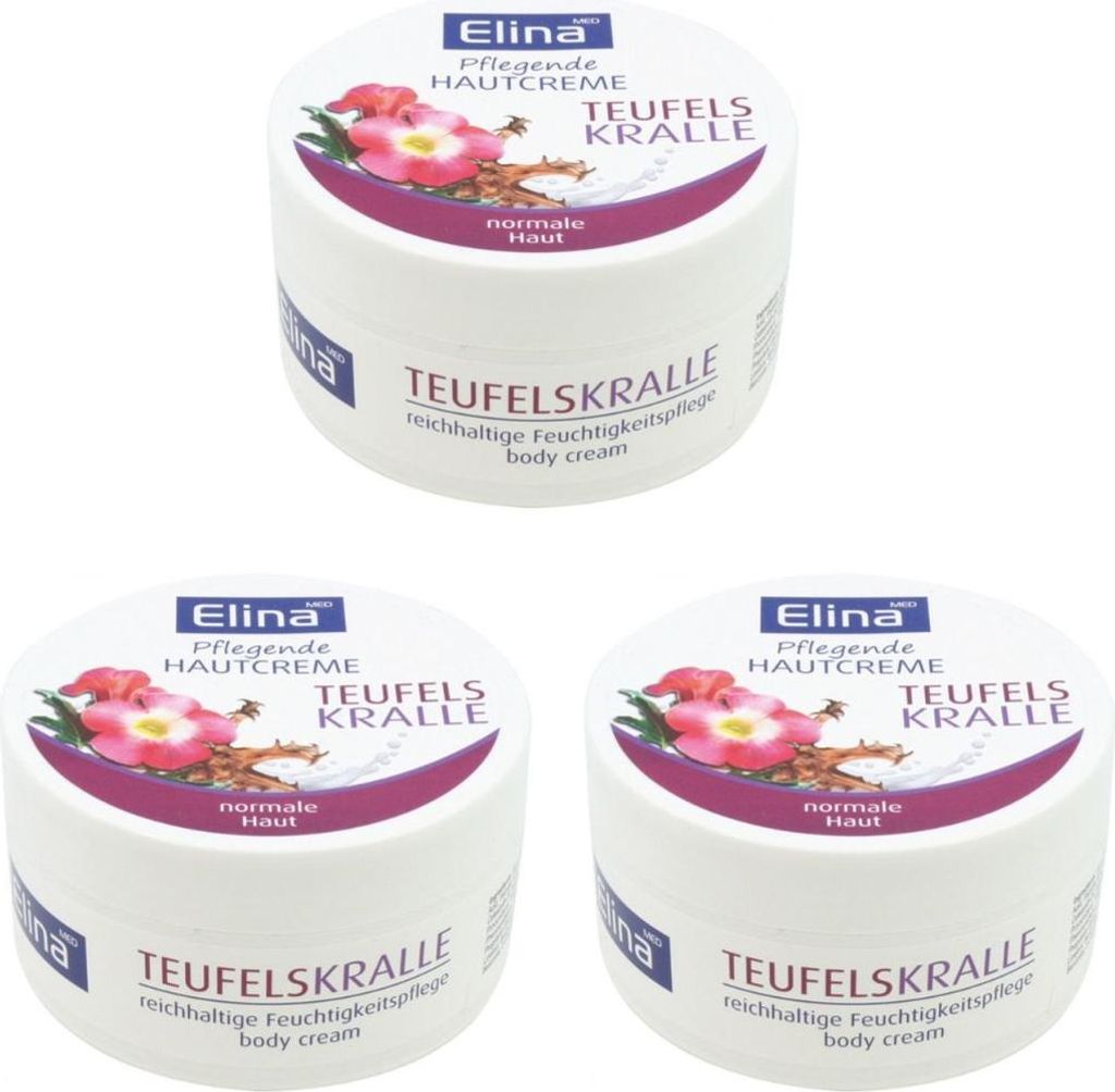 3x 150 ml Elina Creme Teufelskralle Balsam Hautcreme