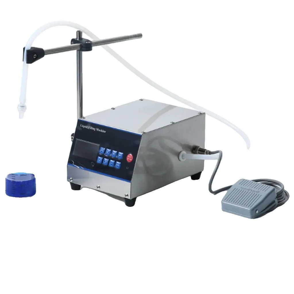 Machine remplissage liquide grise avec système anti-goutte intelligent