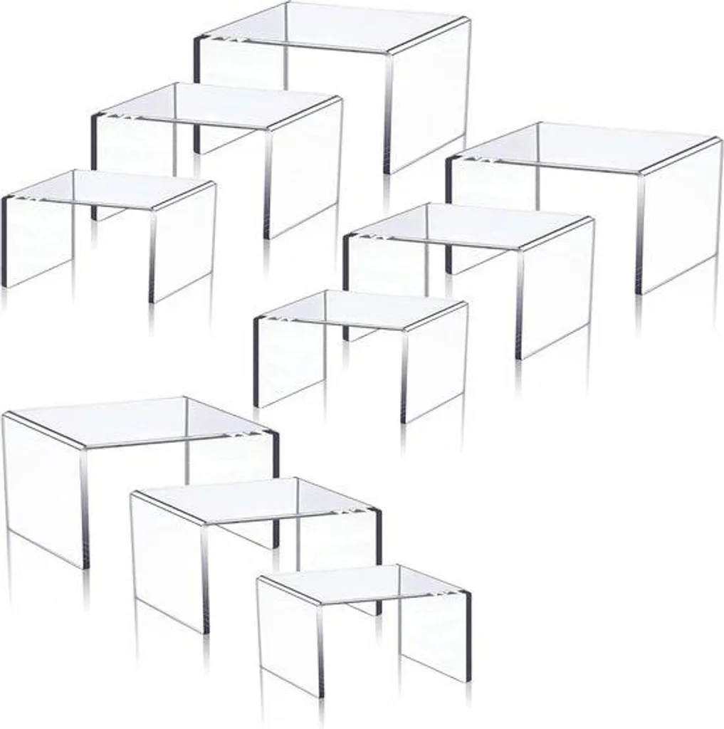 Lot de supports à gâteaux en acrylique pour candy bar et pâtisseries