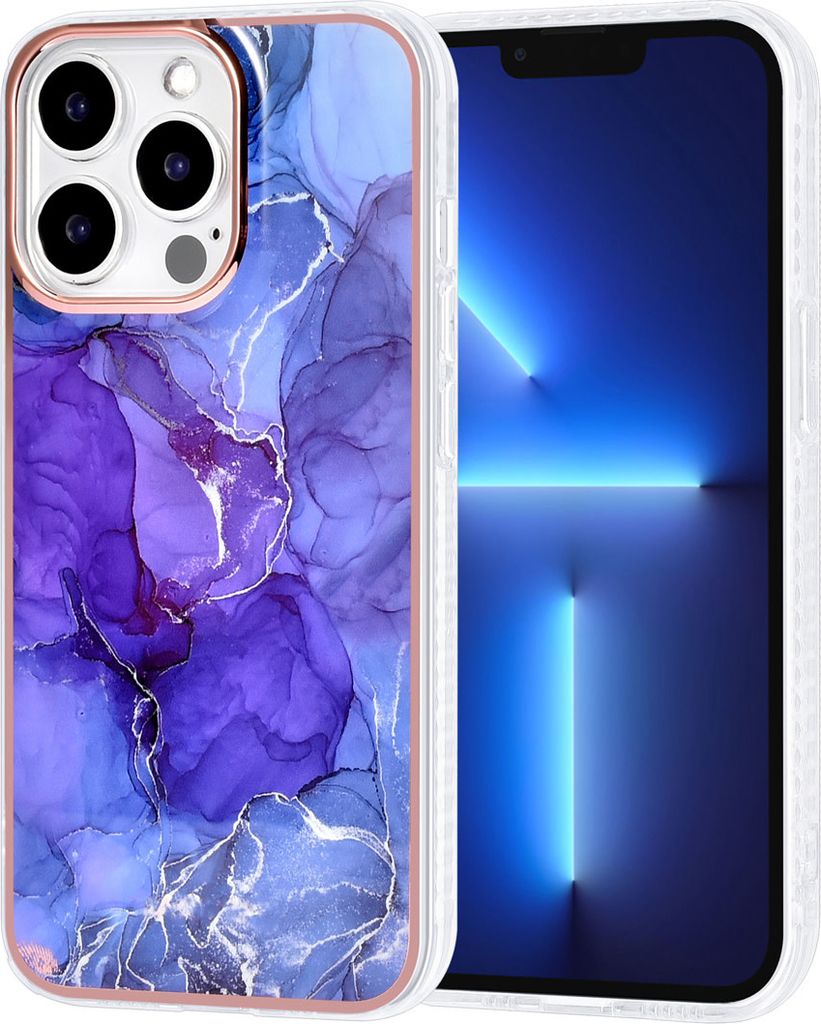 UNIQ Accessory iPhone 13 Pro TPU Back Cover - Marble Purple