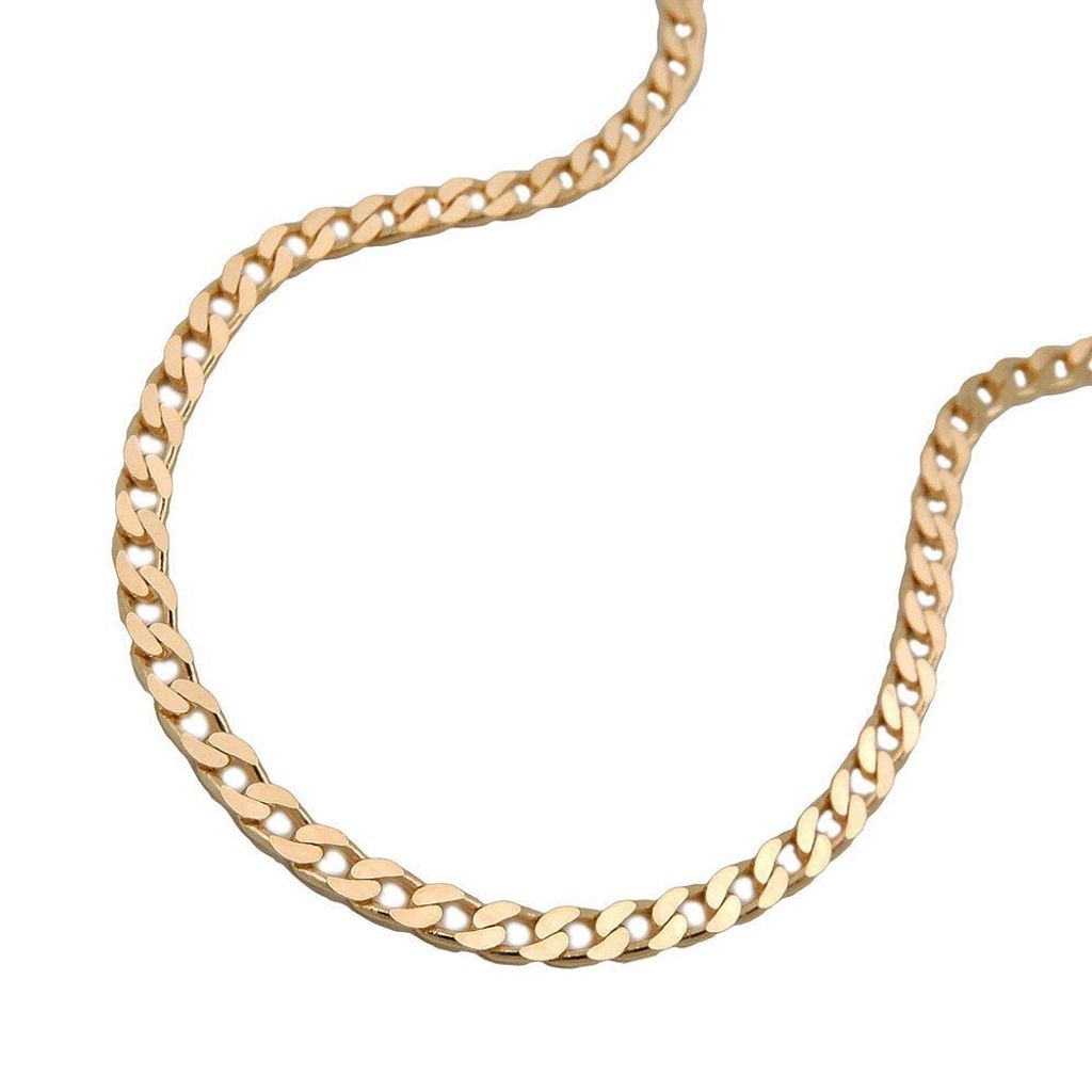 Armband 2mm Weitpanzer flach 14Kt GOLD 19cm gold 2mm