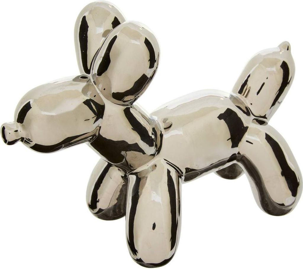 Deko-statuette theo hund pop art h13.5cm silber - Atmosphera créateur d'intérieur