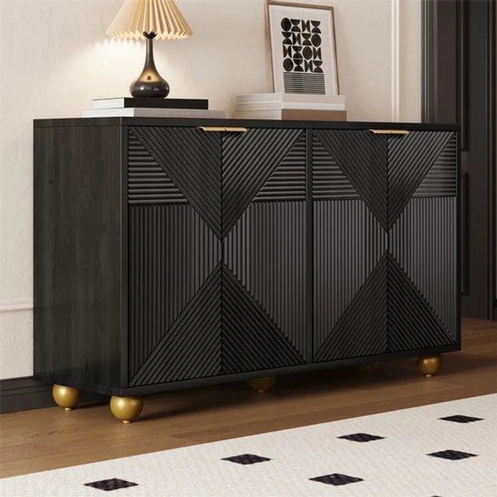 Gagnez de la Place avec ce Rangement Bois 4 Portes et Parois Mobiles