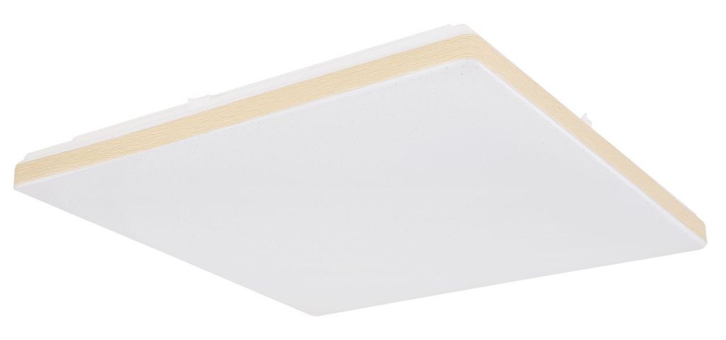 Globo Lighting Deckenleuchte Metall weiß, matt, Kunststoff holzoptik, Acryl opal, dimmbar, Farbwechsler, Farben fixierbar, SmartLight, App, Memory...