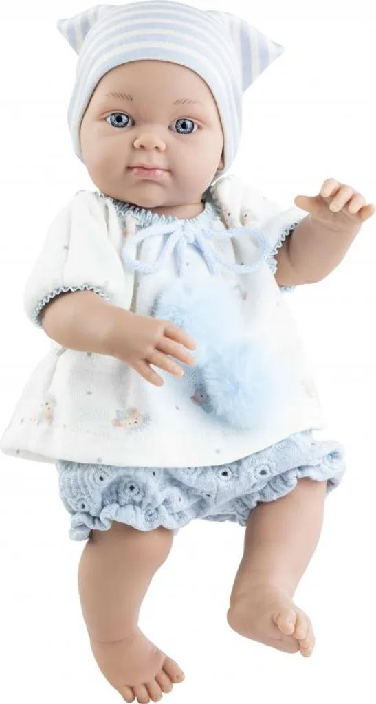 Poupée Paola Reina 32cm en Vinyle Parfumé - Bébé Fille avec Robe en Coton