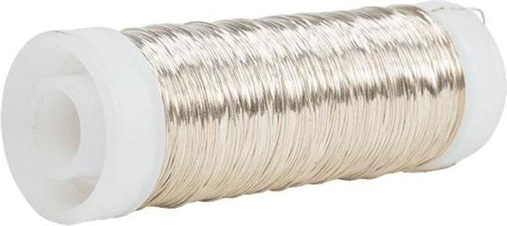 Aluminiumdraht UTINA, silber, 50g, 60m, Ø0,3mm - Floristendraht