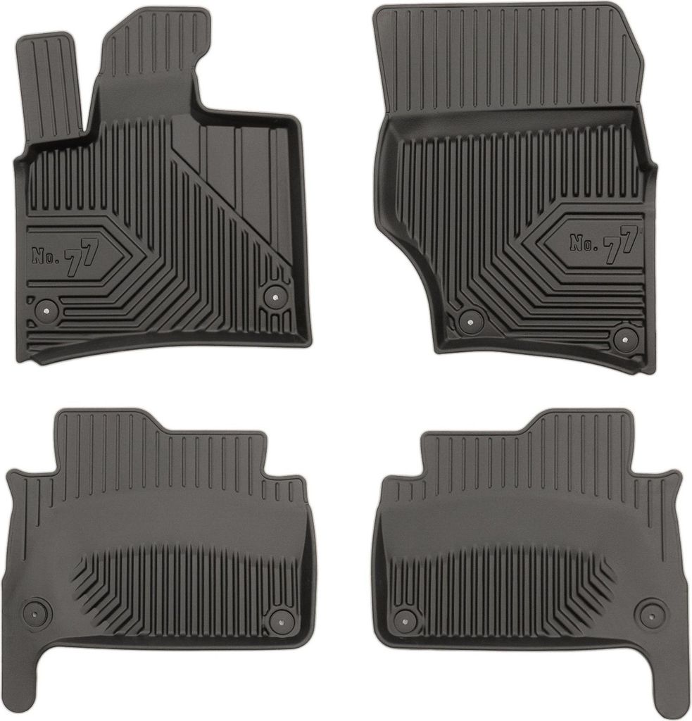 Fußmatten Gummimatten No.77 für Audi Q7 I 2005-2015 TPE Gummi Schwarz 4 tlg