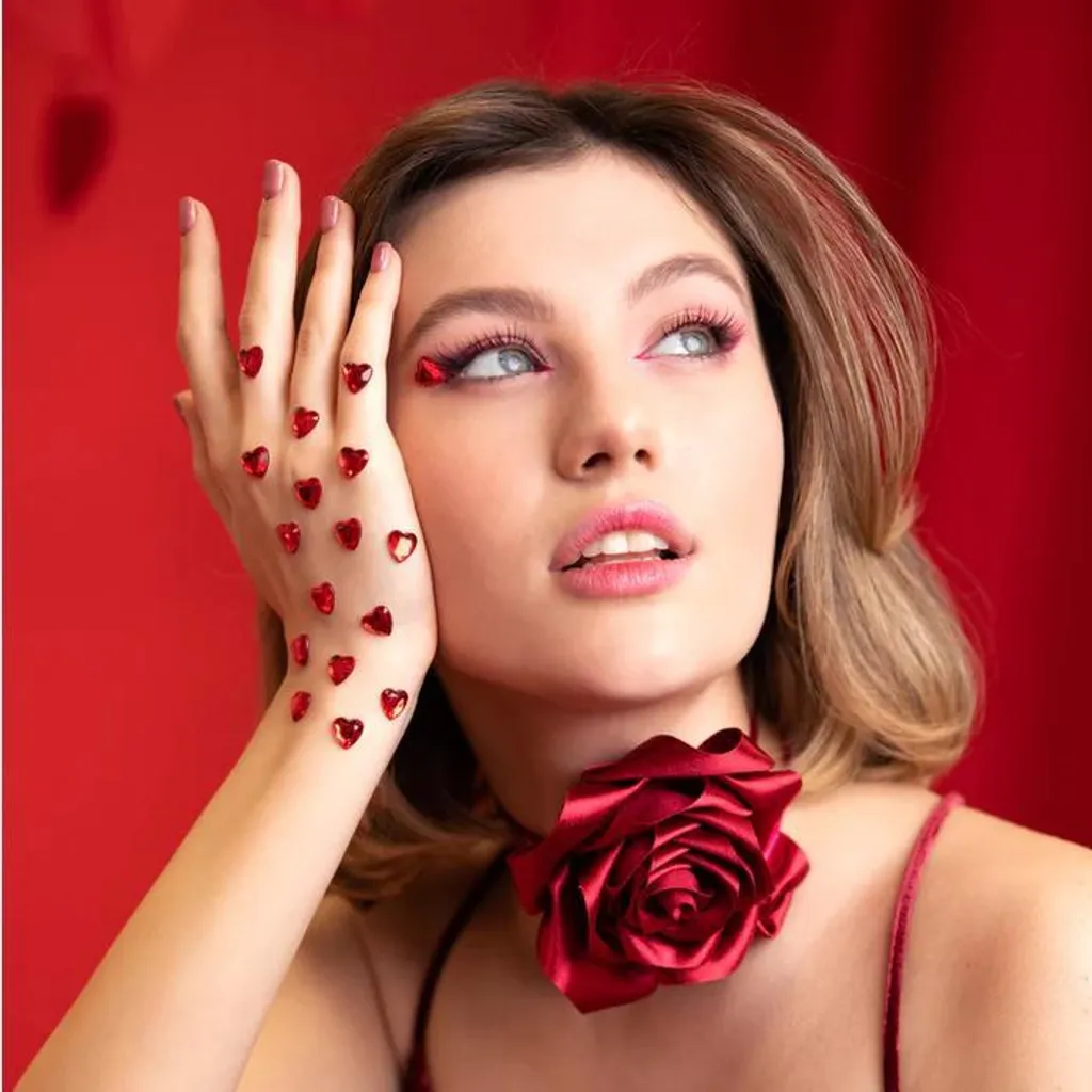 100 Adesivi San Valentino A Forma Di Cuore – Rosa, In Vinile Impermeabile Per Bomboniere E Scrapbooking - 2