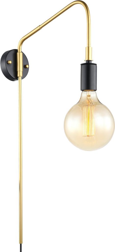 Wandleuchte Malene MBM3386/1 BK+GD Italux