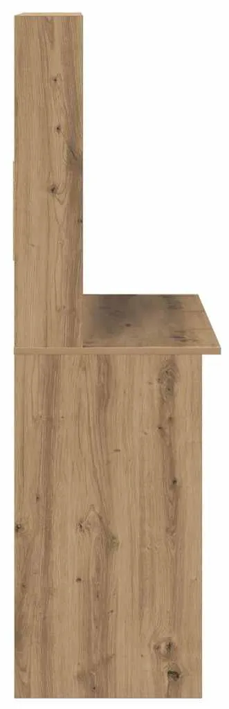 Bureau bibliothèque chêne 148cm de haut pour ranger et travailler malin - 4