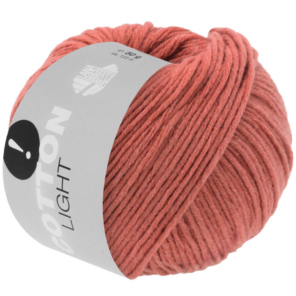 Lana Grossa Baumwolle LIGHT Aktion! 50 g leichte, multifile Baumwollmischung 123 m Farbe 027 - Ziegelrot