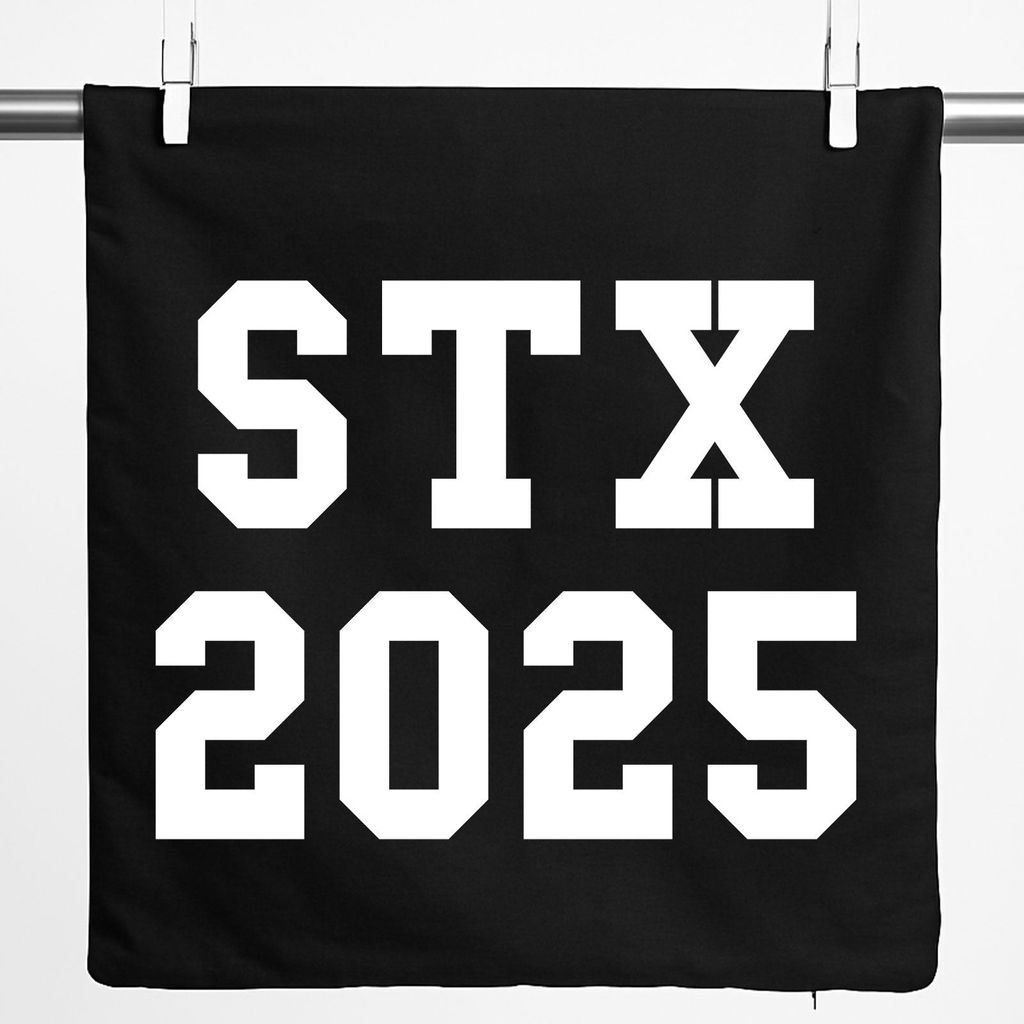 Huuraa Kissenbezug STX 2025 Abschluss Dänemark 40x40cm Black Baumwolle Dekokissenbezug Geschenkidee