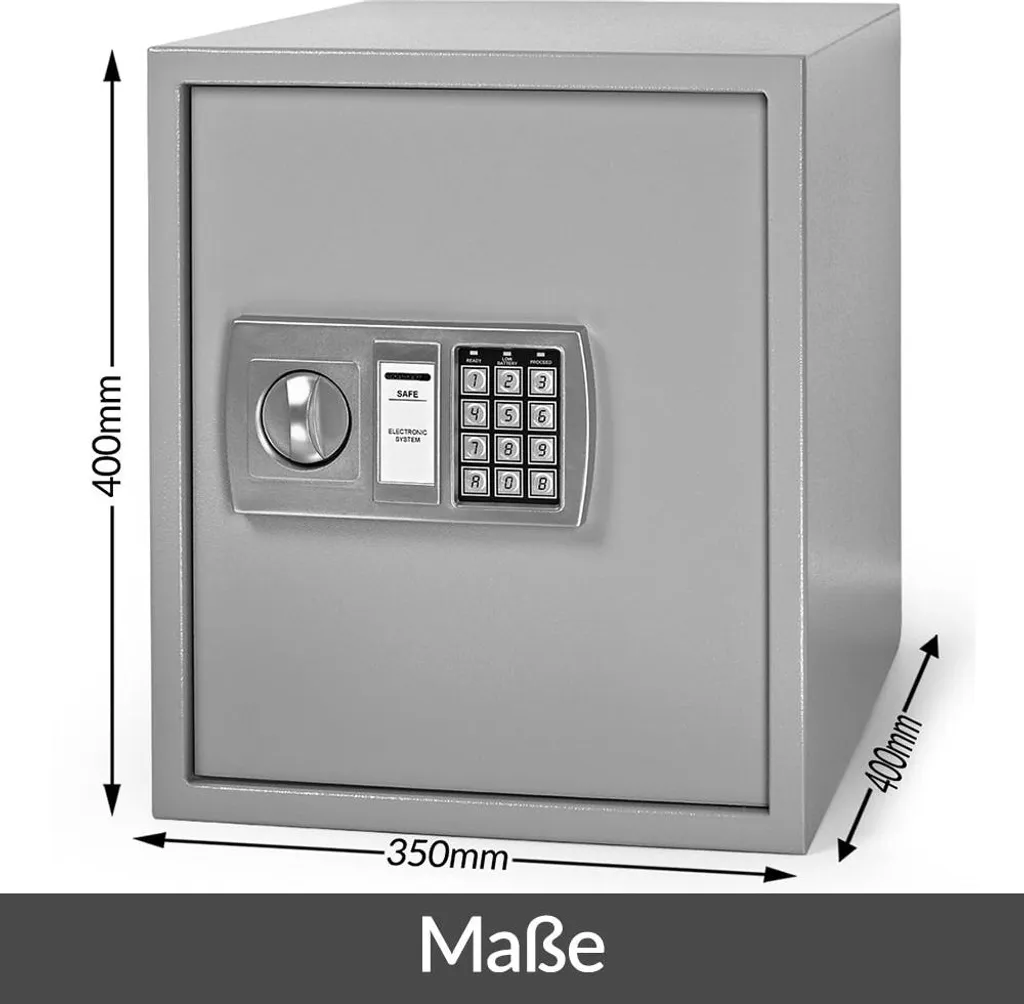 Petit coffre-fort de bureau 40 cm pour protéger documents et espèces - 5