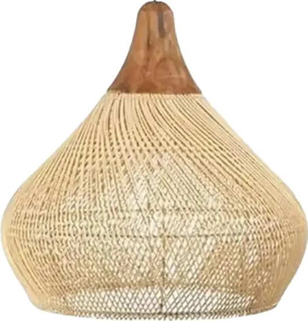 Suspension Plafonnier en Rotin Tressé 4040 Lustre Design pour Salon