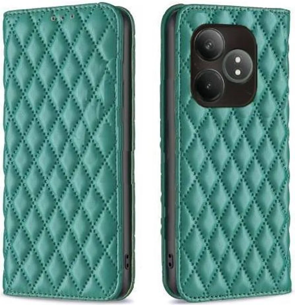 HONLEN Custodia per Realme GT 6 / Realme GT 6T (6.78 Inches) Cover per Telefono Aziendale con Retro in Pelle, Arancia