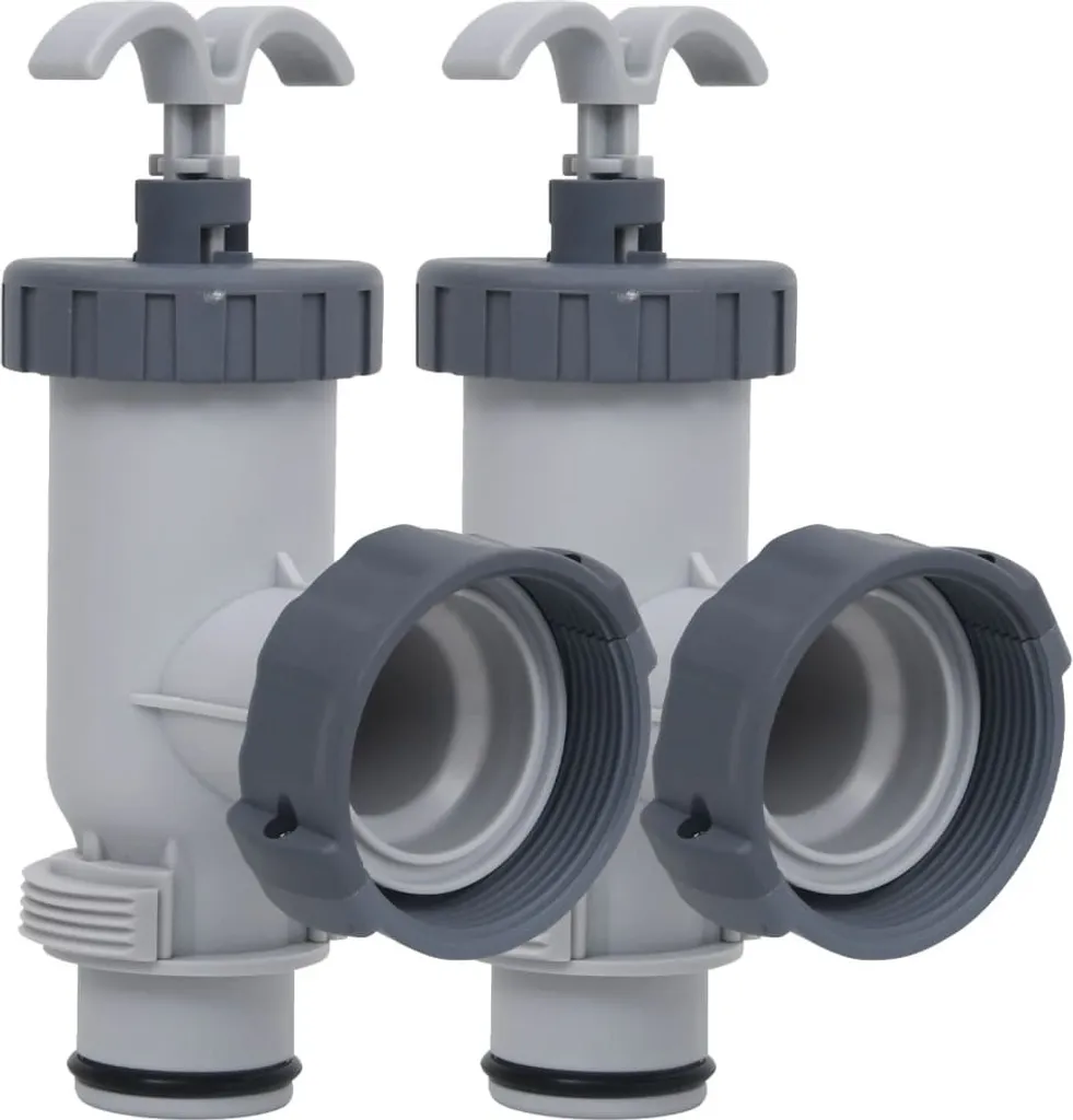 Vanne à piston pour piscine en ABS haute résistance - Double joint d'étanchéité
