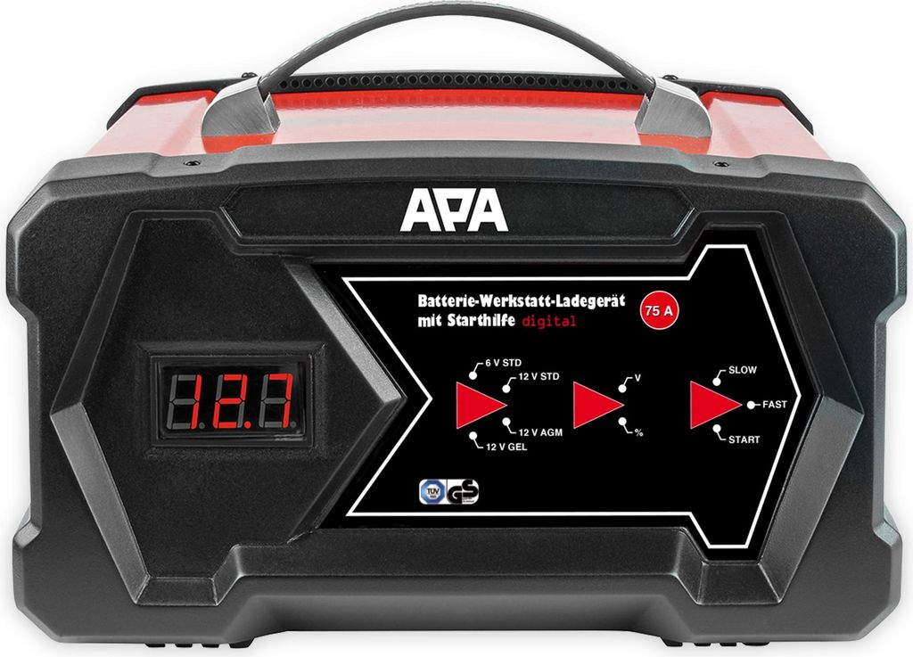APA Autobatterie-Ladegerät digital 6/12 V 12A Produktbild 