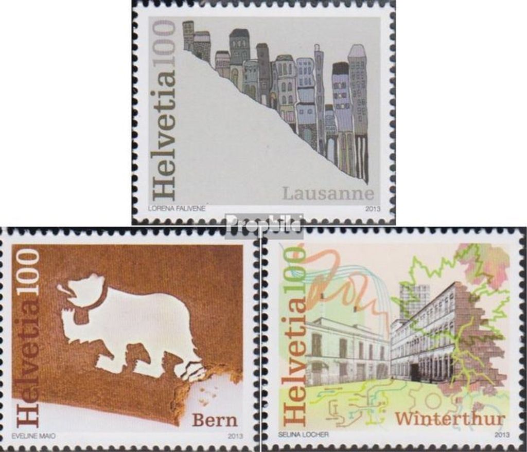 Briefmarken Schweiz 2013 Mi 2313-2315 (kompl.Ausg.) gestempelt Städte