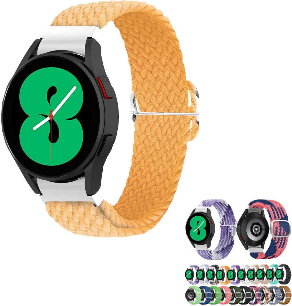 Für Samsung Galaxy Watch FE 6 5 4 Normal Pro Classic alle Größen Gewebtes Nylon Band