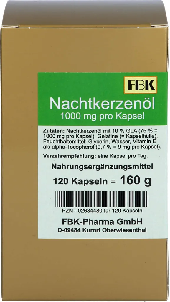 Capsules d'huile d'onagre 1000 mg PAC, le soin naturel de la peau