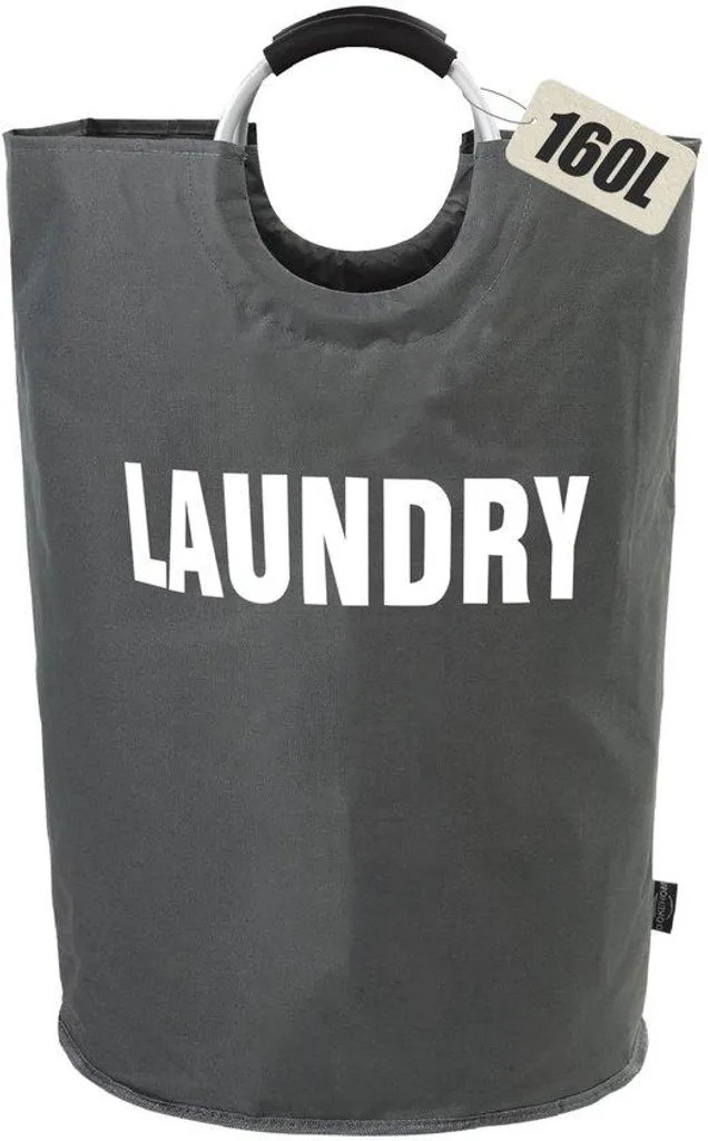 Sac à linge XXL 160L en tissu renforcé pliable et facile à porter