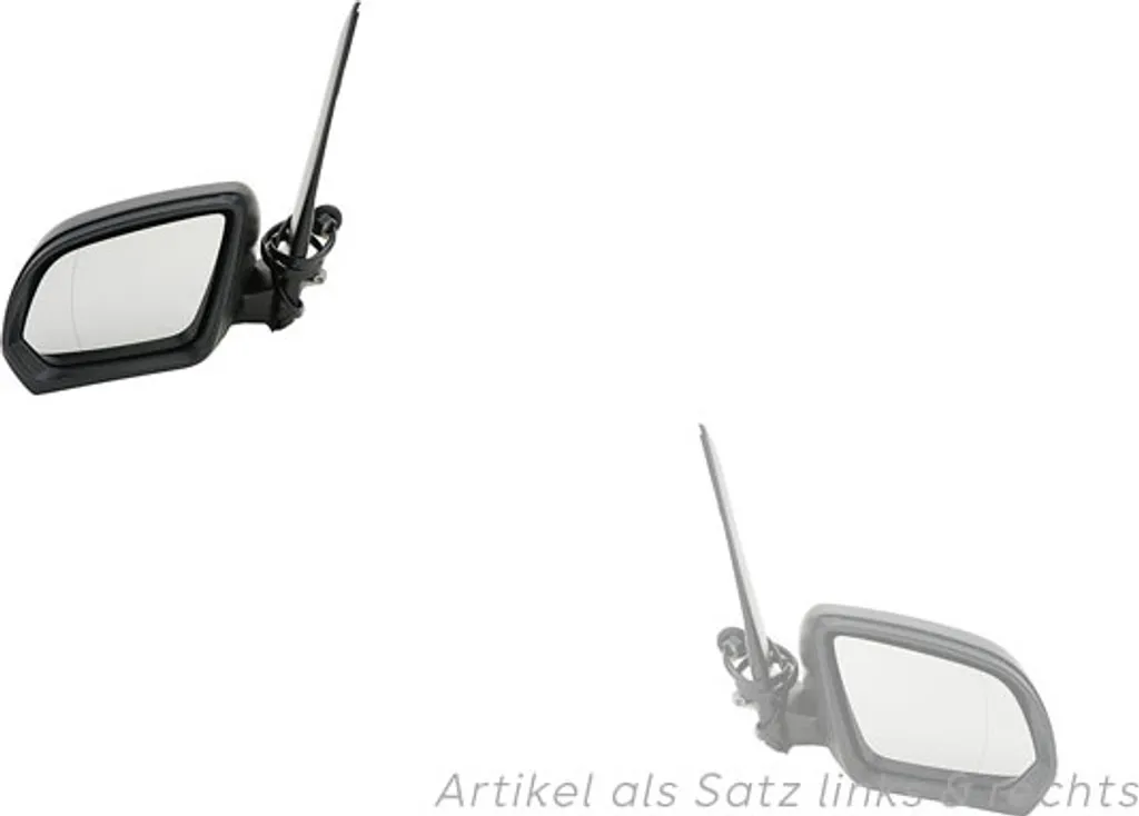 Paire de rétroviseurs pour Mercedes Vito et Classe V W447 Noir Johns Set