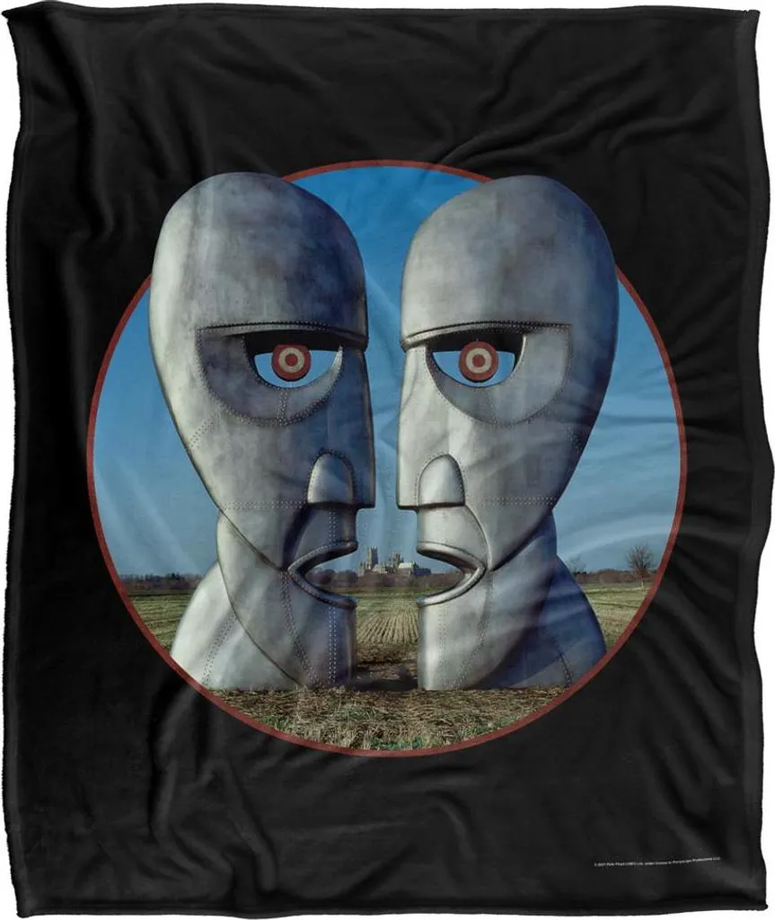 Couverture Soyeuse Pink Floyd Division Bell Noir Bleu Confort Optimal