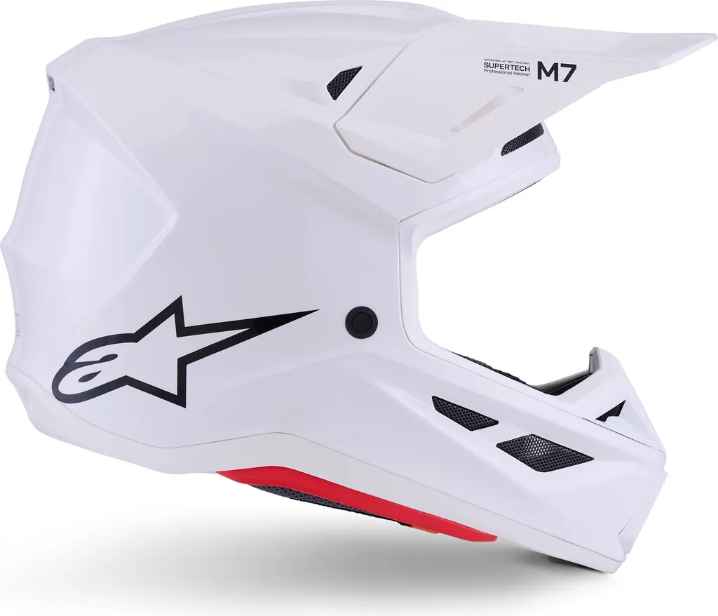 Casque Alpinestars S-M7 Solid Blanc Taille S avec Coque Légère et Aérée