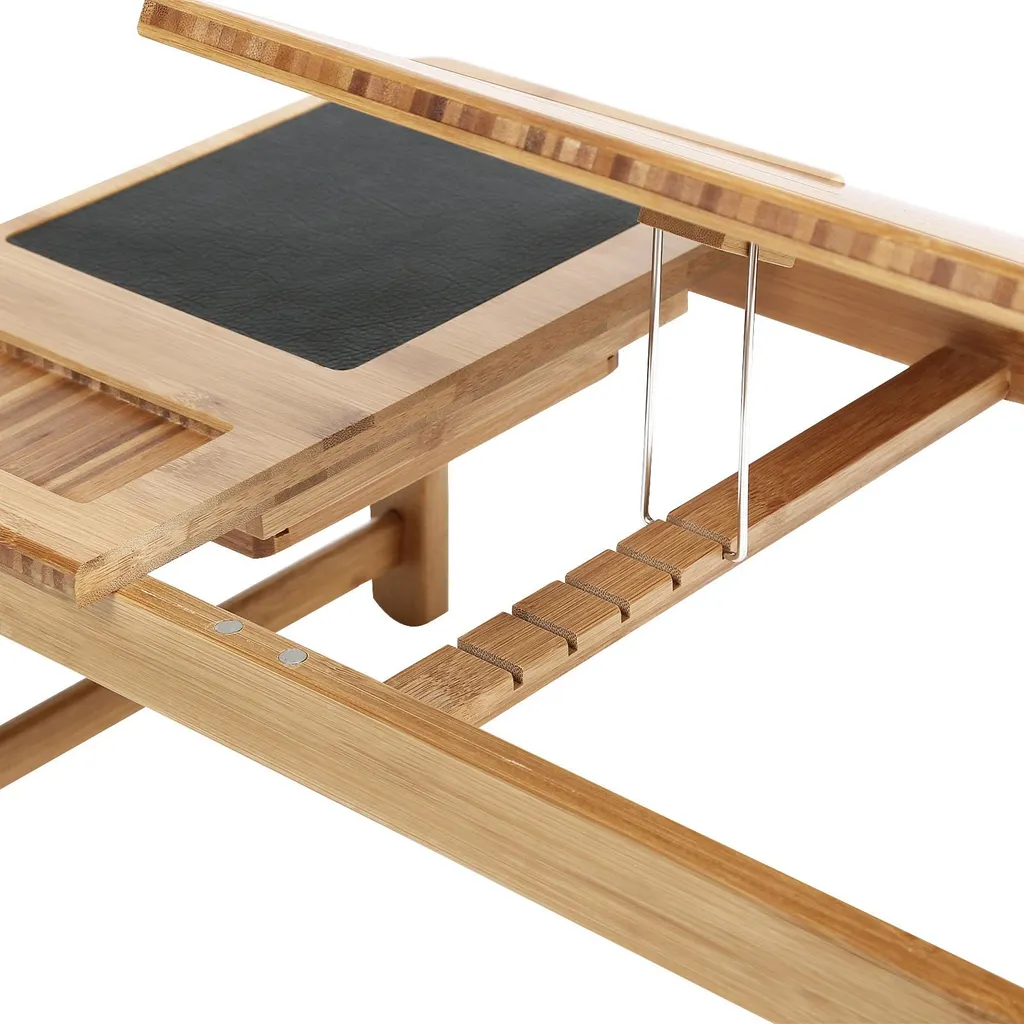 Table de petit déjeuner et support PC portable en bambou polyvalent - 5