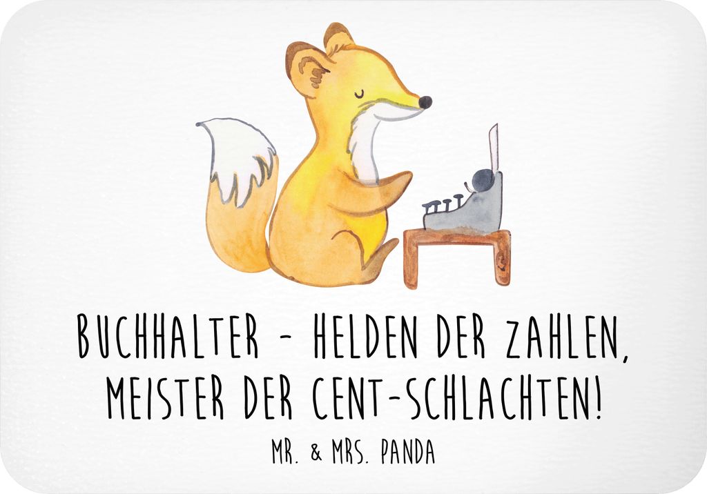 Mr. & Mrs. Panda Magnet Buchhalter Helden - Weiß - Geschenk, Cent, Zahlen, Berufsleben, Rechnungswesen, Buchführung, haftmagnet, Pinnwandmagnet, ...
