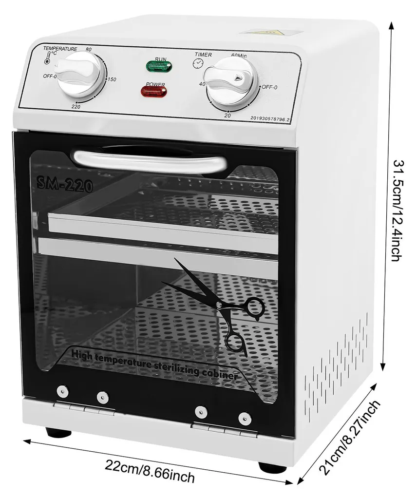 Armoire de désinfection pour salon d'esthétique et coiffure 600W 220V blanc