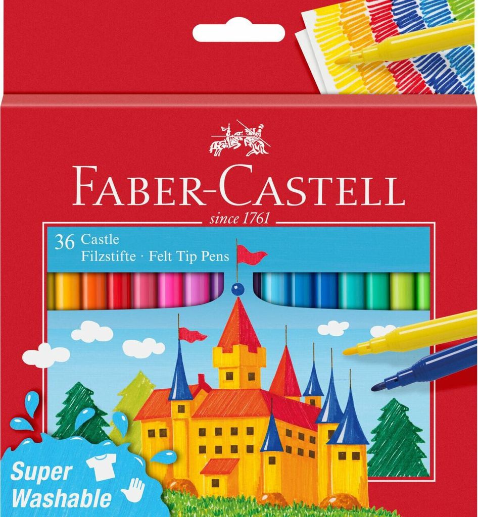 FABER-CASTELL Fasermaler CASTLE 36er Kartonetui