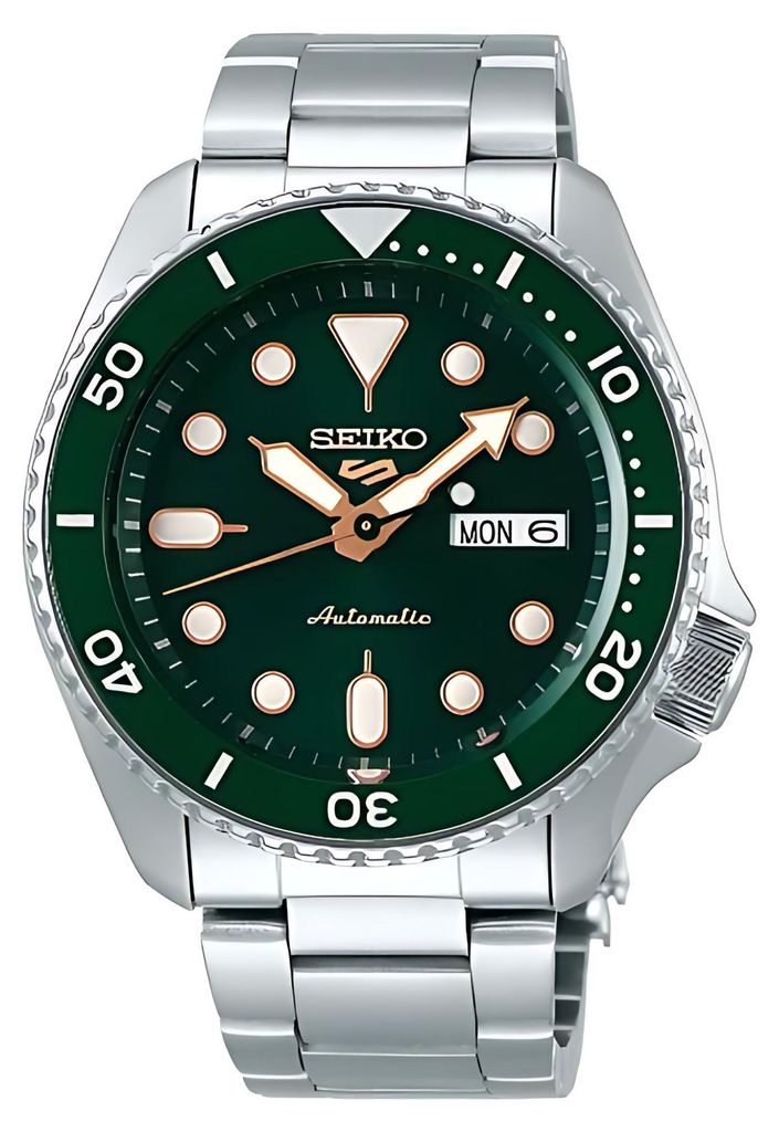 SEIKO Herrenuhr 5 Sports SRPD63K1 grünes Zifferblatt 10bar Produktbild 