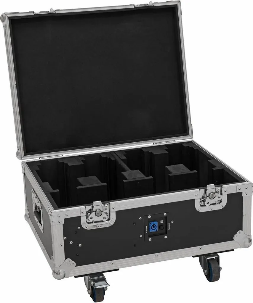 ROADINGER Flightcase 4x AKKU MBT-3 avec roulettes et fonction de charge