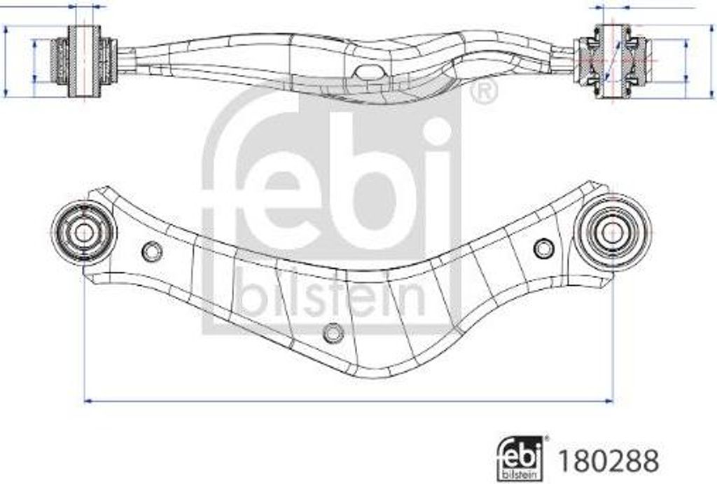 FEBI BILSTEIN 180288 Querlenker, Radaufhängung OE 022940357 kompatibel mit Insignia