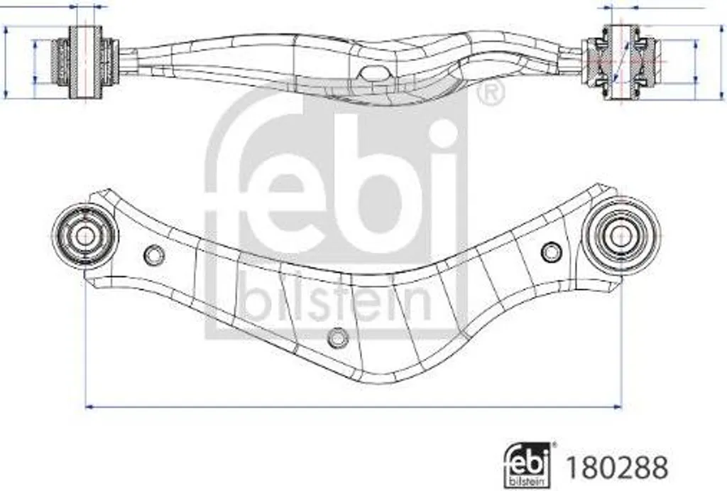 Bras de suspension robuste FEBI 180288 avec rotule haute fiabilité