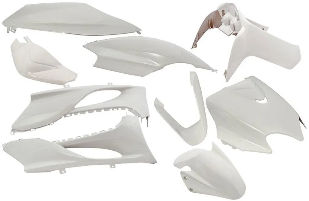 Carénage Yamaha Jog R MBK Mach G 9 Pièces Blanc Métallisé Complet