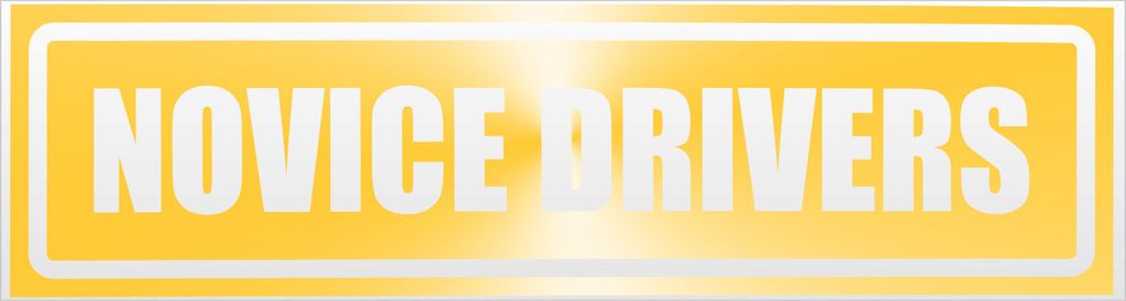 Kiwistar Novice Drivers invertiert Magnetschild Schild magnetisch - 45cm Gelb - reflektierend - Magnetfolie für Auto PKW Kfz