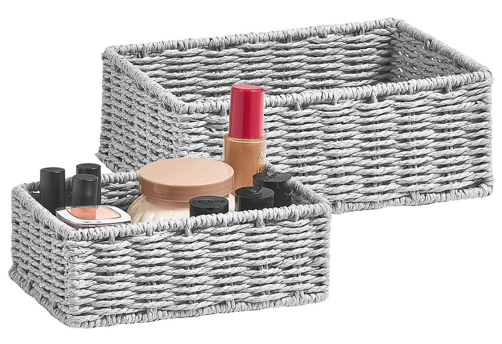 Zeller Aufbewahrungskörbchen, 2-er Set, grau, 20 x 14 x 7; Produktbild 