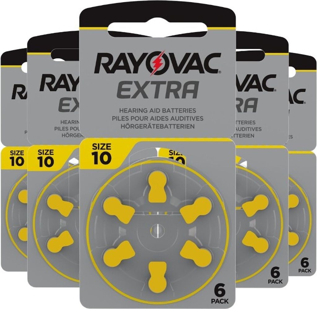 Hörgerätebatterien Rayovac 10, 5 Plaketten Produktbild